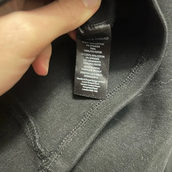 Needle & Thread Black Dress with Silver Embellishments S - Picture 5 of 6